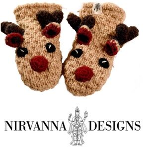 Nirvanna Designs Crochet Reindeer Mittens